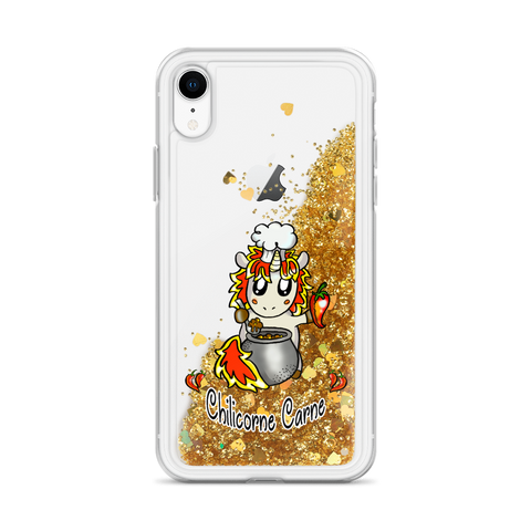 Coque iPhone à Paillettes Liquides<br/>Chilicorne Carne - Le Coin Des Licornes