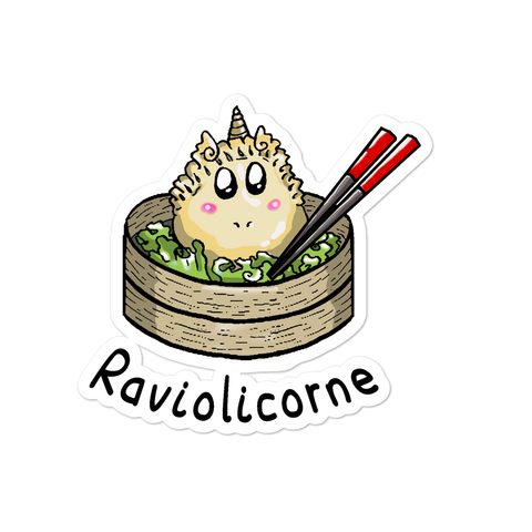 Sticker Humour Licorne<br/>Raviolicorne - Le Coin Des Licornes