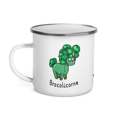 Mug Émail Humour Licorne<br/>Brocolicorne - Le Coin Des Licornes