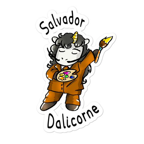 Sticker Humour Licorne<br/>Petit Salvador Dalicorne - Le Coin Des Licornes