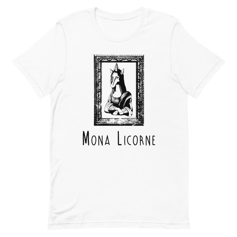 T-Shirt Licorne Humour<br/>Mona Licorne Cadré (mono) - Le Coin Des Licornes