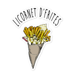 Sticker Humour Licorne<br/>Licornet De Frites - Le Coin Des Licornes