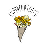 Sticker Humour Licorne<br/>Licornet De Frites - Le Coin Des Licornes