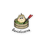 Sticker Humour Licorne<br/>Raviolicorne - Le Coin Des Licornes