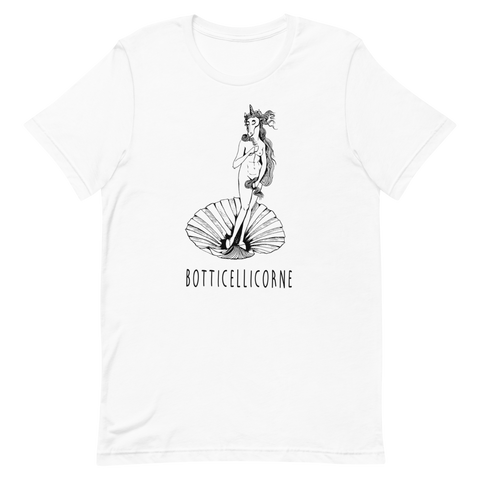 T-Shirt Licorne Humour<br/>Botticellicorne (mono) - Le Coin Des Licornes