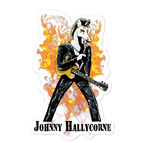 Sticker Humour Licorne<br/>Johnny Hallicorne - Le Coin Des Licornes