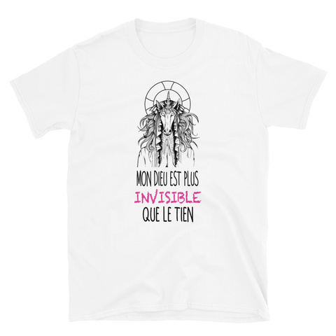 T-Shirt Humour Licorne Rose Invisible - Le Coin Des Licornes