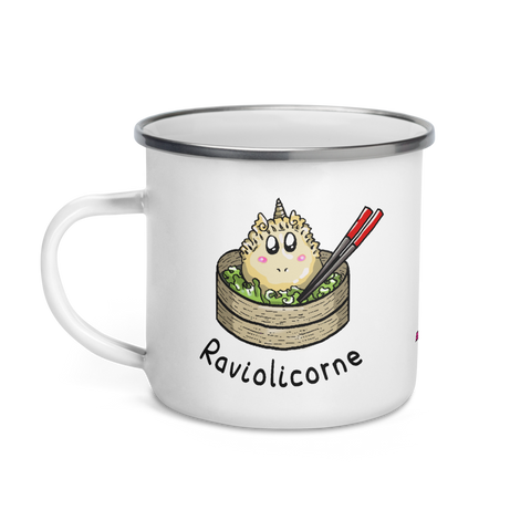 Mug Émail Humour Licorne<br/>Raviolicorne - Le Coin Des Licornes