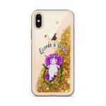 Coque iPhone à Paillettes Liquides<br/>Licorde à Sauter - Le Coin Des Licornes