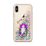 Coque iPhone à Paillettes Liquides<br/>Licorde à Sauter - Le Coin Des Licornes