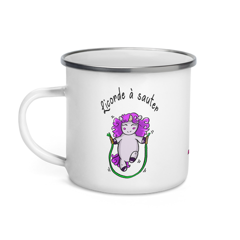 Mug Émail Humour Licorne<br/>Licorde à Sauter - Le Coin Des Licornes