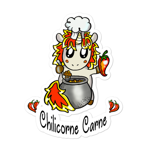 Sticker Humour Licorne<br/>Petit Chilicorne Carne - Le Coin Des Licornes