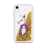 Coque iPhone à Paillettes Liquides<br/>Licorde à Sauter - Le Coin Des Licornes