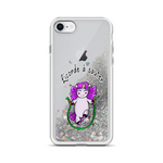 Coque iPhone à Paillettes Liquides<br/>Licorde à Sauter - Le Coin Des Licornes