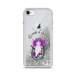 Coque iPhone à Paillettes Liquides<br/>Licorde à Sauter - Le Coin Des Licornes