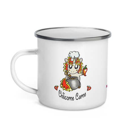 Mug Émail Humour Licorne<br/>Chilicorne Carne - Le Coin Des Licornes